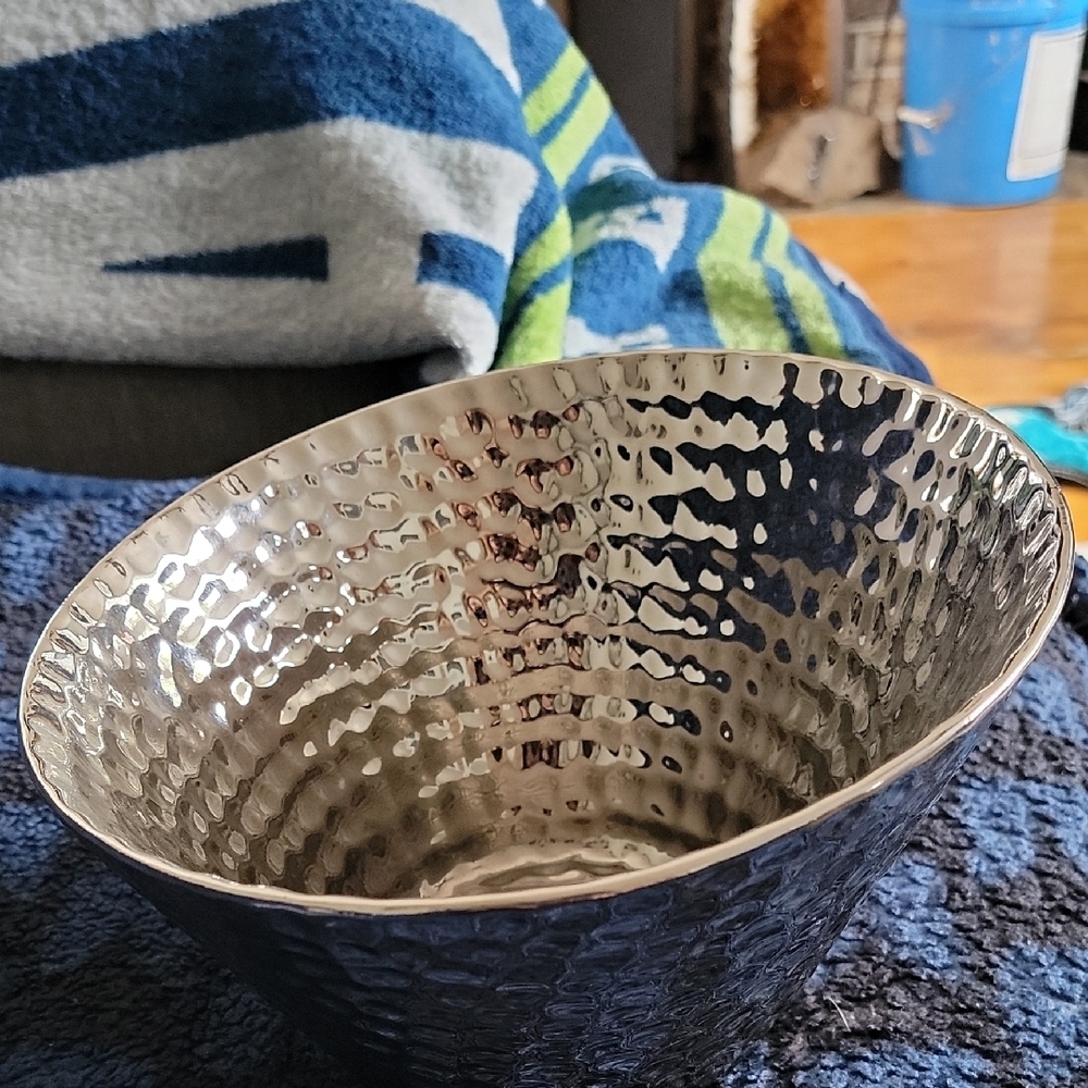 Hammered Silver Serveware Bowl